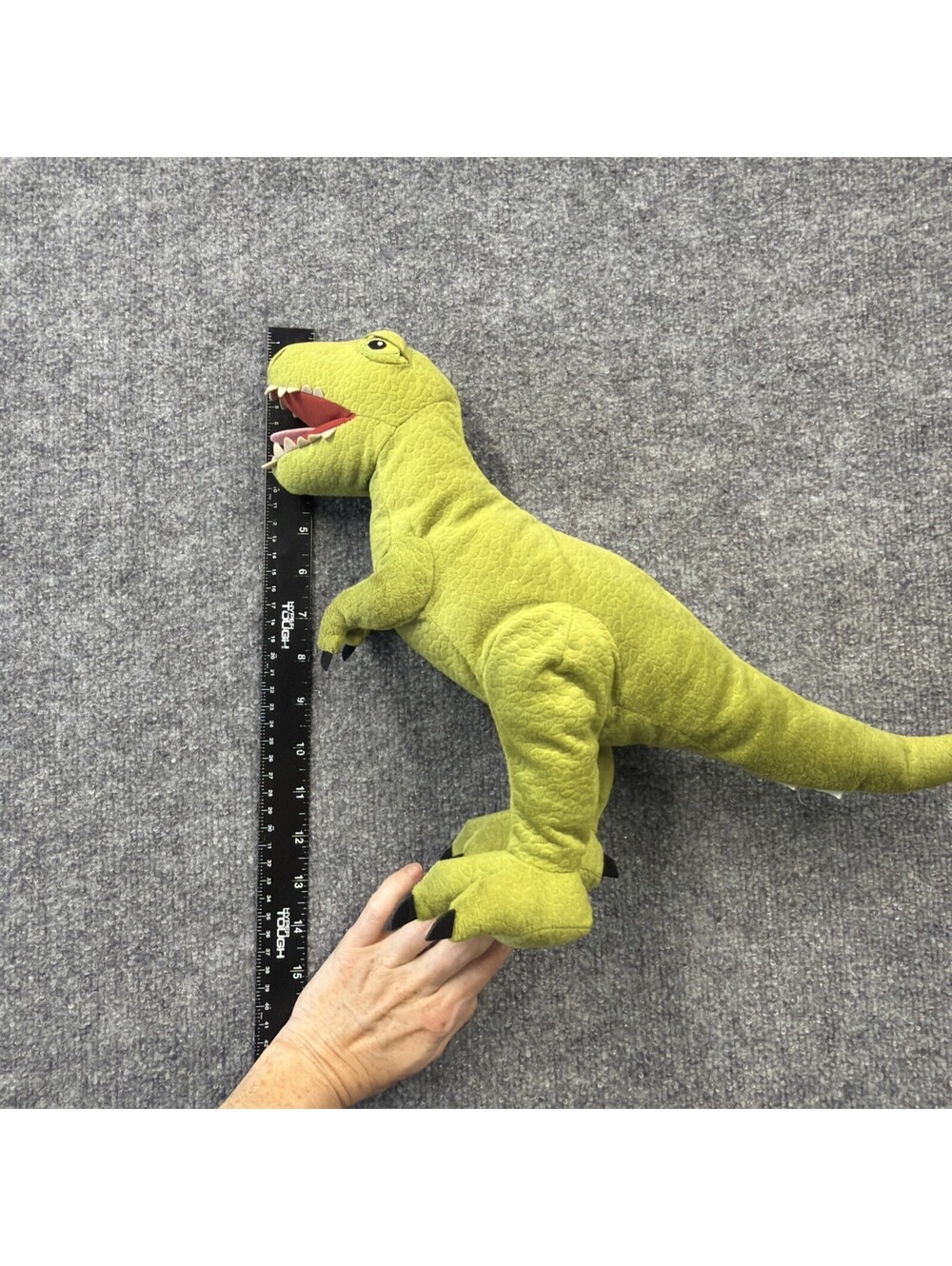 IKEA JATTELIK Tyrannosaurus Rex T-Rex Dinosaur Plush Stuffed Animal Green 12"